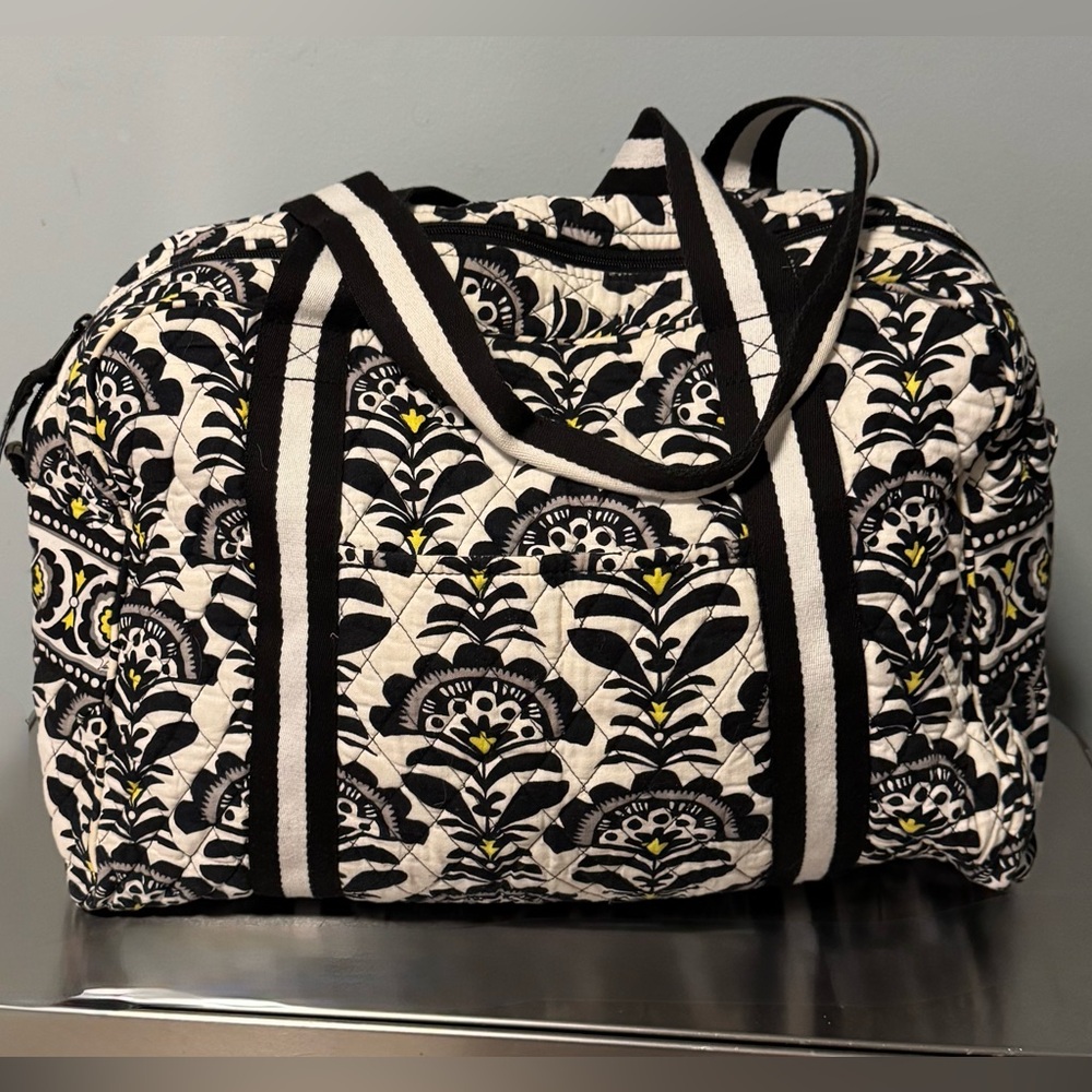 Black and White Patterned Women's Bag